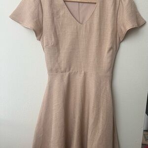 Altar'd State Women's Tan Short Sleeve Flutter
V-Neck A-Line Dress